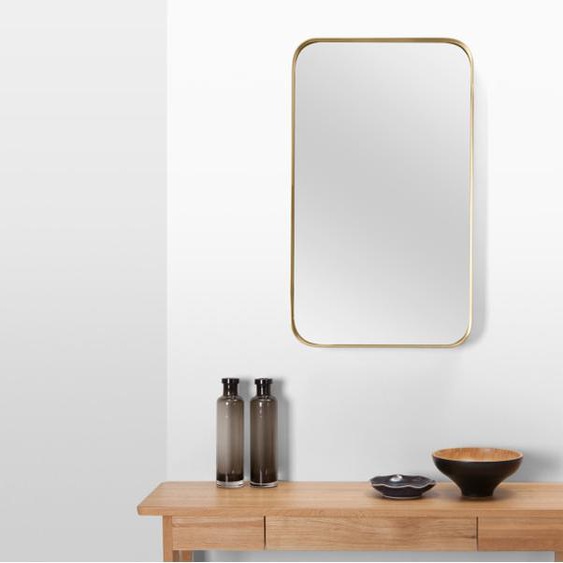Alana, miroir rectangulaire 50 x 80 cm, laiton brossé