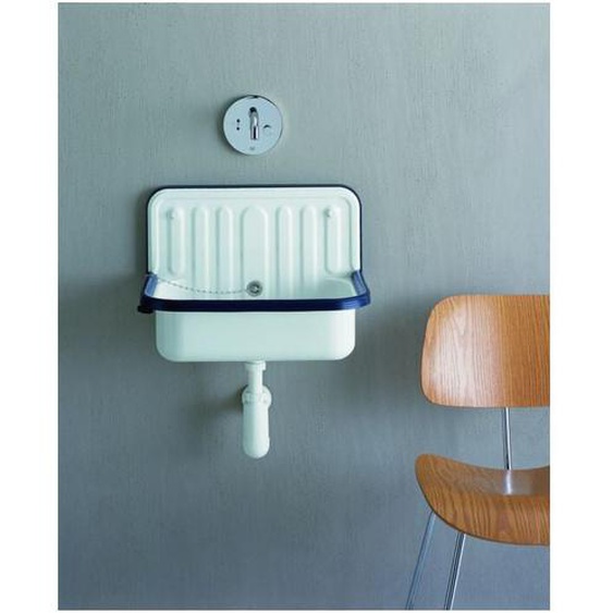 Alape - vier AG.Stahlform510Ü 1200000000 51 x 36 cm, blanc, avec trop-plein, sans trou pour robinetterie