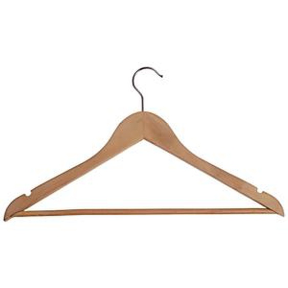 Alba Cintres en bois véritable, finition hêtre vernis (Lot de 25)