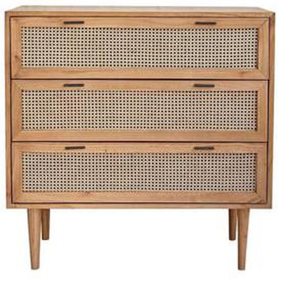 ALBA  Commode en mindi massifet cannage 100 cm
