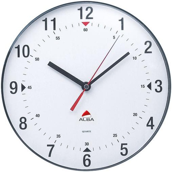Alba Horloge murale Hindi à quartz - Diamètre 25 cm - Blanc