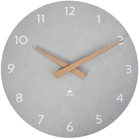 Alba Horloge murale Hormilena en bois - Diamètre 30 cm - Gris