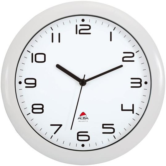 Alba Horloge murale Hornew à quartz - Diamètre 30 cm - Blanc