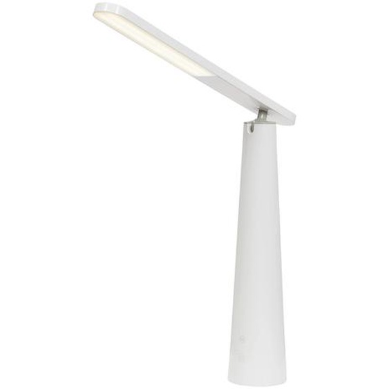 Alba Lampe de bureau Ledtube - Ampoule Led - 4W - Rechargeable - Tête orientable - Blanc