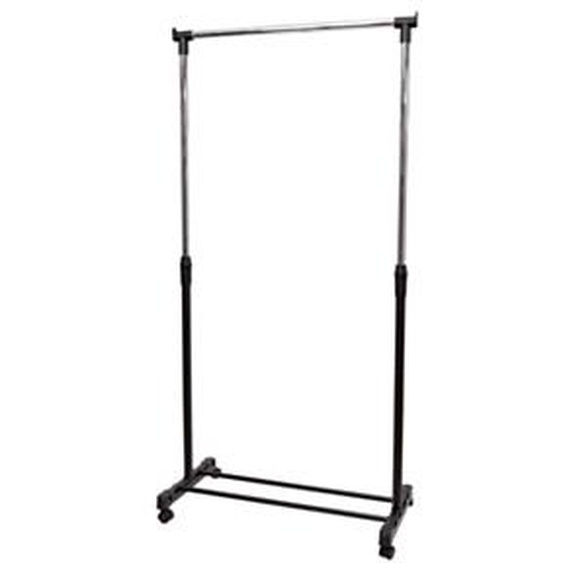Alba Portant à vêtements mobile en plastique et acier 180 x 82 x 42 cm - Noir et gris