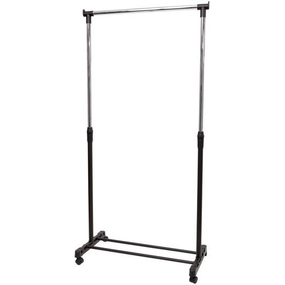 Alba Portant à vêtements mobile en plastique et acier 180 x 82 x 42 cm - Noir et gris