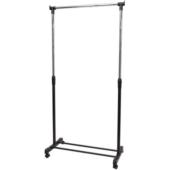 Alba Portant à vêtements mobile en plastique et acier 180 x 82 x 42 cm - Noir et gris