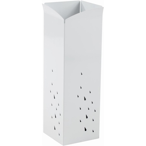 Alba Porte-parapluie Design, carré en métal blanc