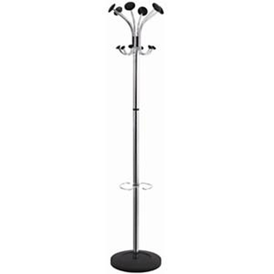 Alba Portemanteau Chromy 12 patères - Noir chrome