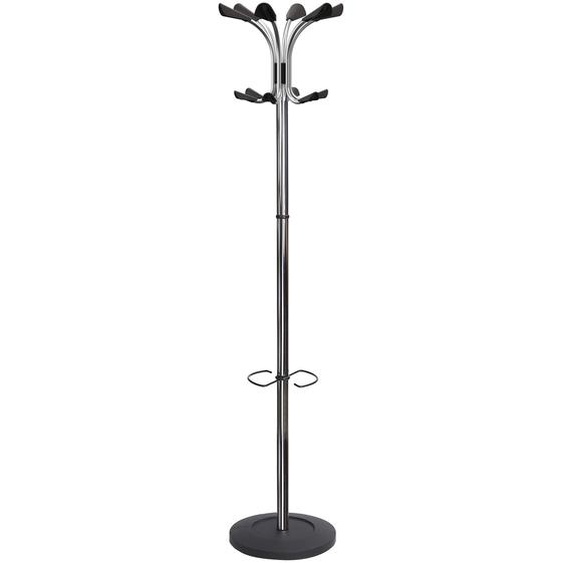 Alba Portemanteau Chromy 12 patères - Noir chrome