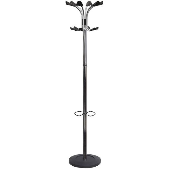 Alba Portemanteau Chromy 12 patères - Noir chrome