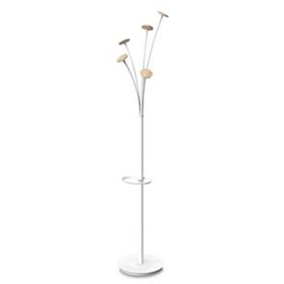 Alba Portemanteau Festival 5 patères - Blanc bois