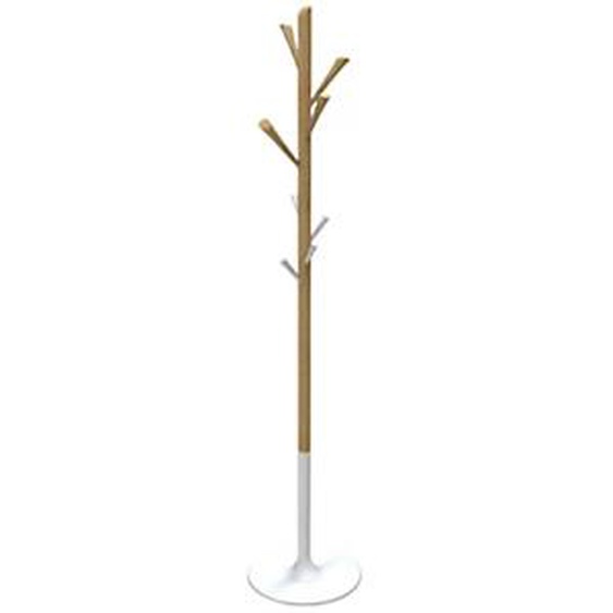 Alba Portemanteau Olaf 8 patères - Bois et blanc