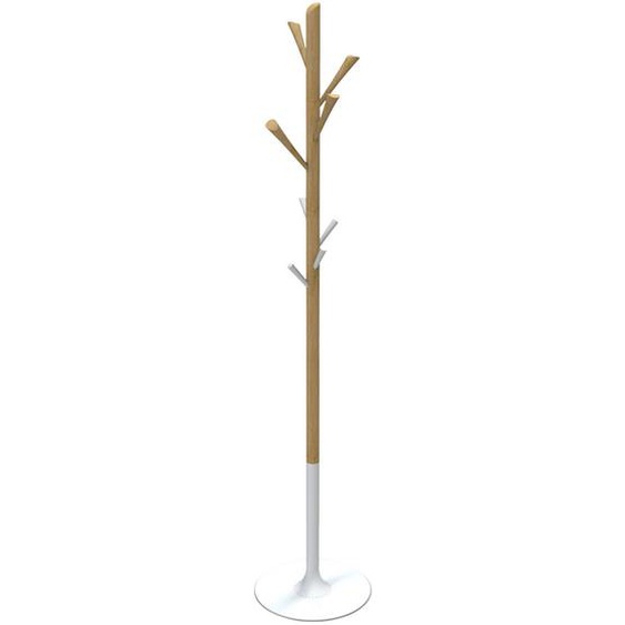 Alba Portemanteau Olaf 8 patères - Bois et blanc