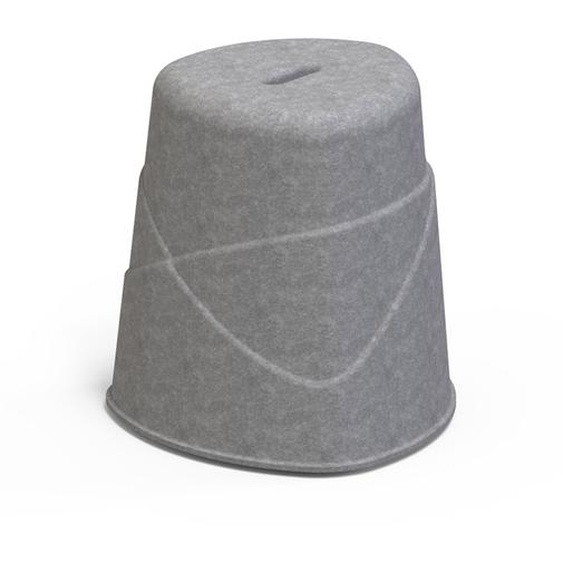 Alba Tabouret Nimbo écologique en PET Empilable - Hauteur 48 cm - Gris