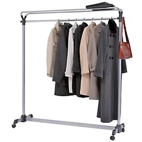 Alba Vestiaire portant mobile Nidaros chromé - 3 cintres inclus