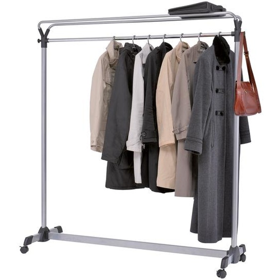 Alba Vestiaire portant mobile Nidaros chromé - 3 cintres inclus