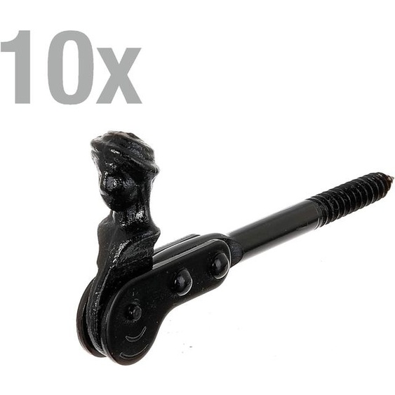 Alberts 10 x arrêt de volet avec tête de berger, à visser, sans butée