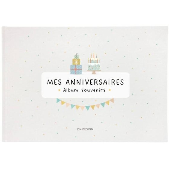 Album Anniversaire Enfant À Personnaliser Avec Pages Souvenirs Et Photos – 54 Pages Couverture Cartonnée Beige, Rose, Ocre