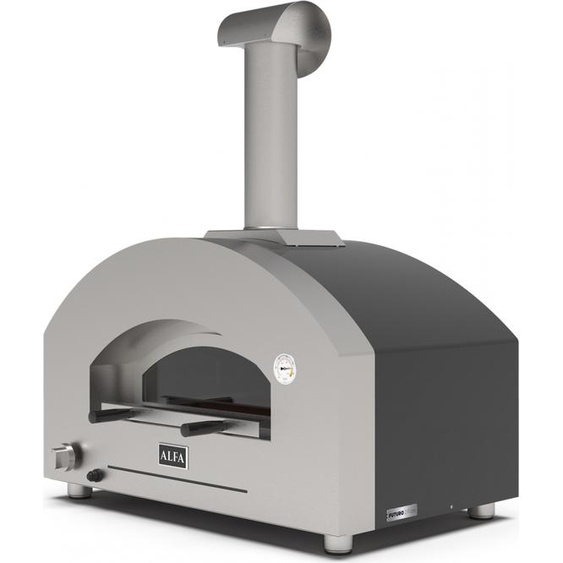 Alfa Forni Futuro 2 Pizze Hybrid Silber Schwarz