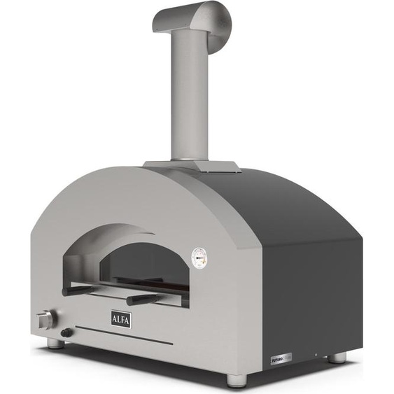 Alfa Forni Futuro 2 Pizze Hybrid Silber Schwarz