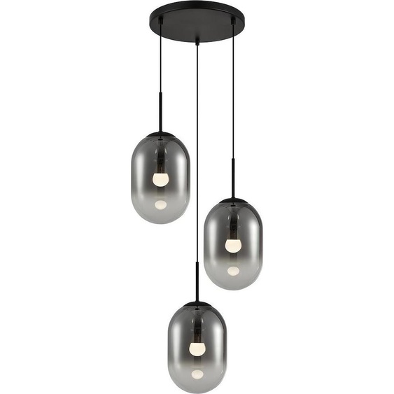 ALIAS BLACK lampe suspendue 3xE14 cercle Milagro ML0320