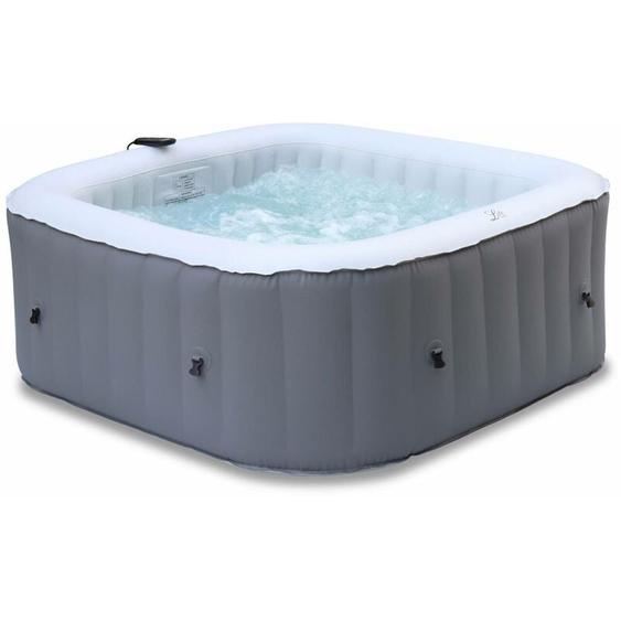 Spa mspa gonflable carré – Fjord 4 - 4 places. système anti-gel + bâche. 160cm. pvc. pompe. chauffage. gonfleur. filtre