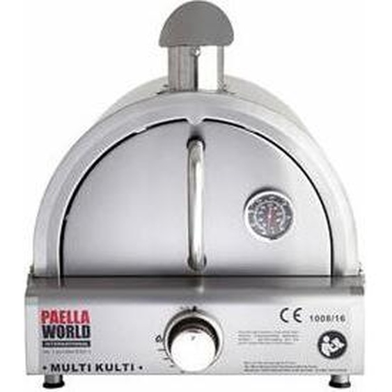 Allgrill MULTI-KULTI Set 2 avec sécurité dallumage - Gril à gaz + hotte à pizza en inox avec cheminée