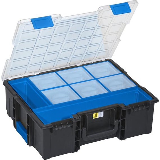 allit Mallette pour petites pièces EuroPlus Pro K 44.144/8L 8 compartiments noir / bleu
