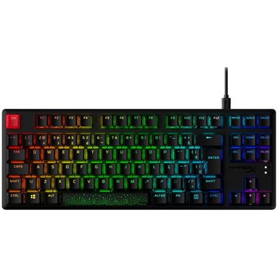 Alloy Origins Core PBT HX Red - Clavier de jeu mécanique, Sans clé (80 - 87%), Avec fil, USB, Clavier mécanique, LED RGB, Noir 639N7AA