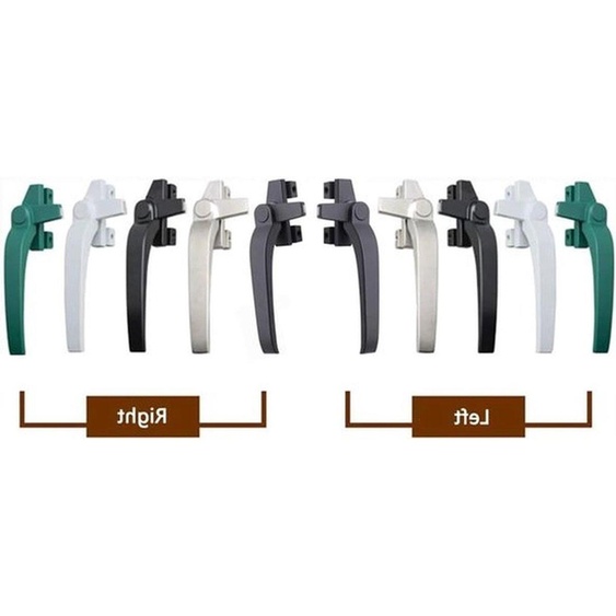 Aluminium - Double vitrage - Système de verrouillage - Fenêtre - Adapté pour les ouvertures gauche/droite - 1 x poignée de fenêtre en aluminium avec système de verrouillage cockspur
