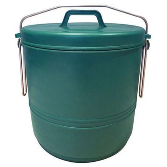 Aluminium et plastiq poubelle compost 16L verte