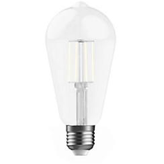 Aluminor Ampoule LED E27 allongée transparente à filament Blanc Froid 4000K - 8W - 1055 lm - Equivaut à 75W
