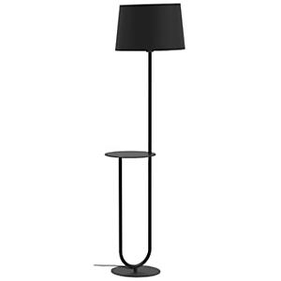 Aluminor Lampadaire Duo - Ampoule Led E27  - Métal avec tablette - Noir