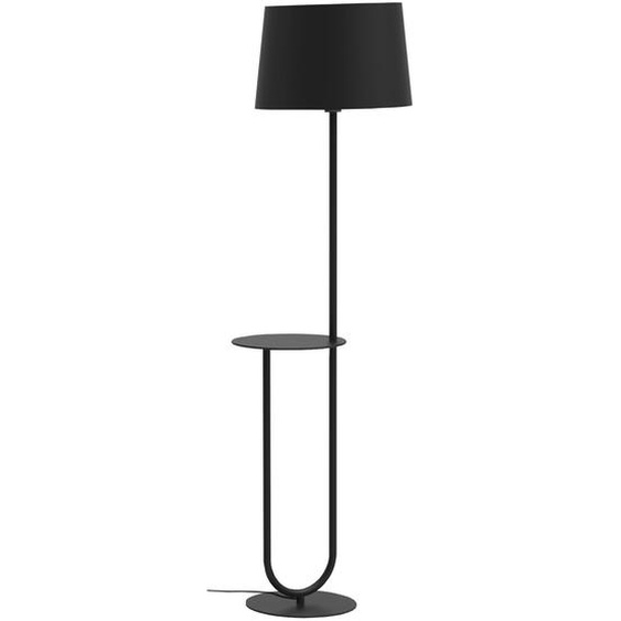 Aluminor Lampadaire Duo - Ampoule Led E27  - Métal avec tablette - Noir
