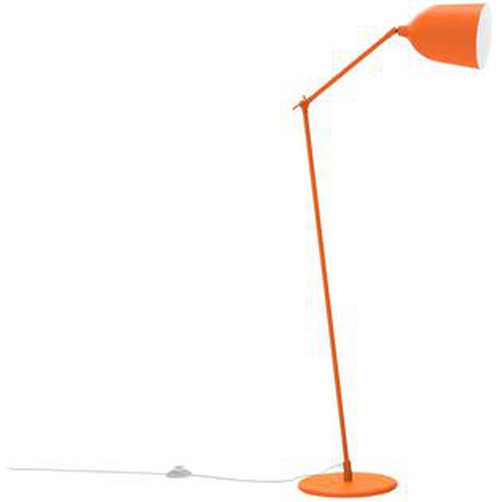 Aluminor Lampadaire Mekano - Ampoule Led E27 - 12W - Bras articulé - Orange