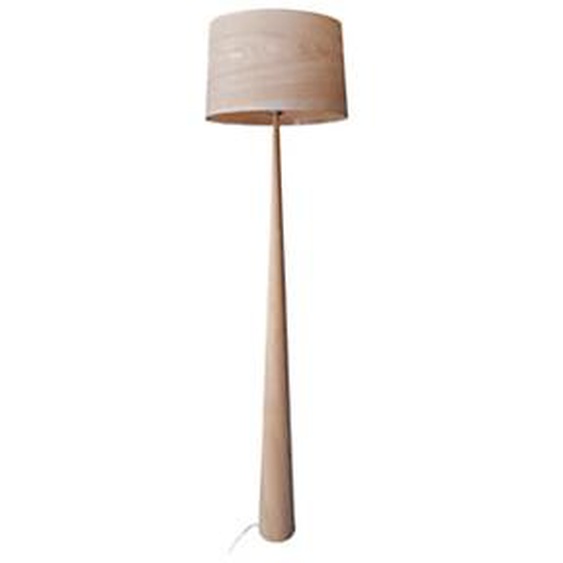 Aluminor Lampadaire Totem - Ampoule Led E27 - 12W - Pied acier laqué - Bois