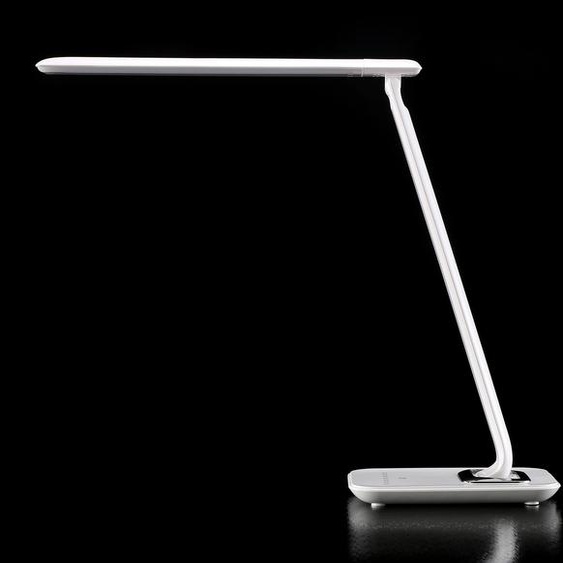 Aluminor Lampe de bureau Bob - Led intégrée - 7W - Bras et tête articulés - Blanc Laqué