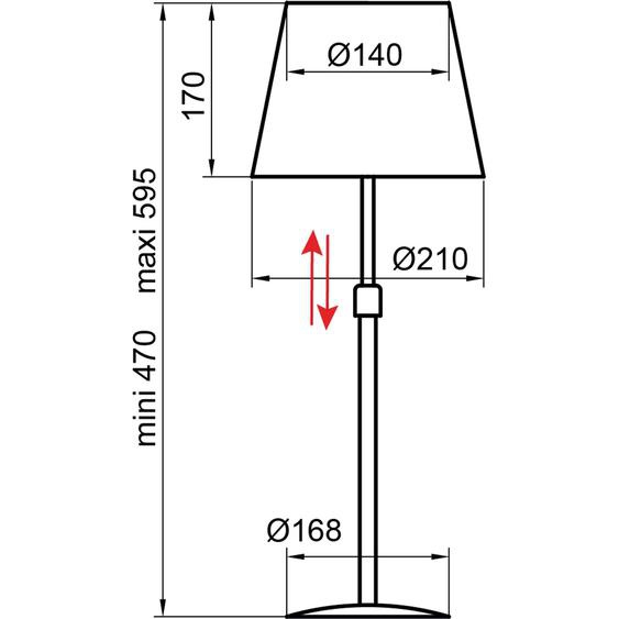 Aluminor Lampe de bureau Elenza - Ampoule Led E27 - 12W - Hauteur réglable - Pied Alu et Abat-jour Noir