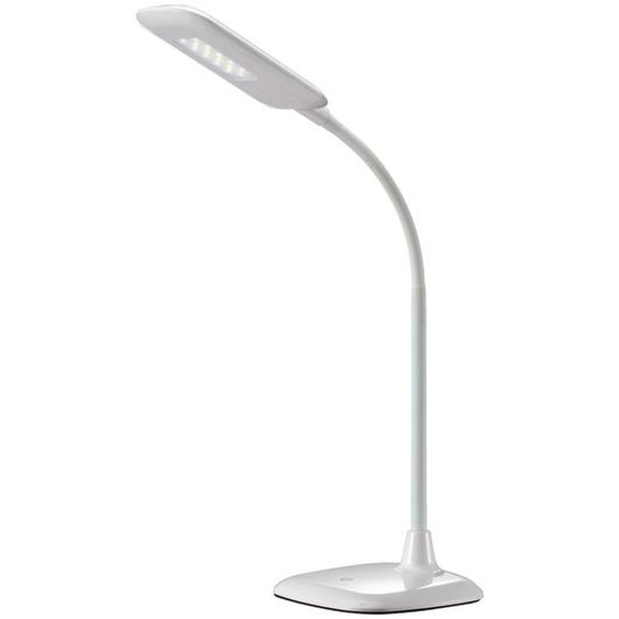 Aluminor Lampe de bureau Mika - Led intégrée - 6 W - Bras flexible - Blanc