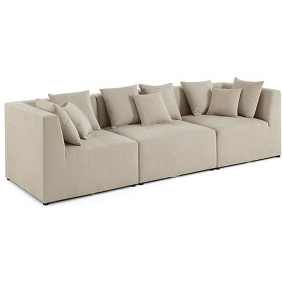Amalfi - canapé modulable 3 places - en tissu - Beige