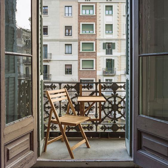 Amarilis - Table à manger pliante pour balcon en bois 40x40cm - Couleur - Bois foncé
