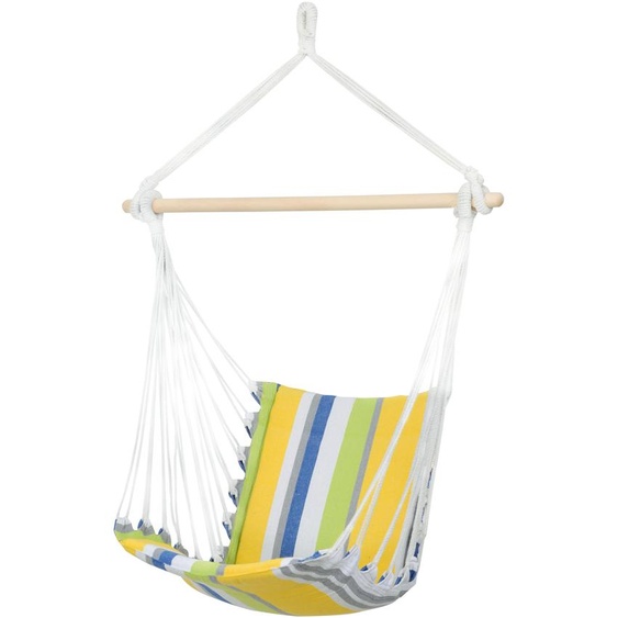 Amazonas Belize Chaise hamac Chaise hamac rembourrée avec barre transversale en bois 8 cm