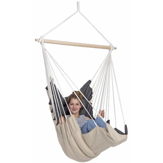 Amazonas California sand - Fauteuil suspendu en coton à rembourrage doux Chaise suspendue