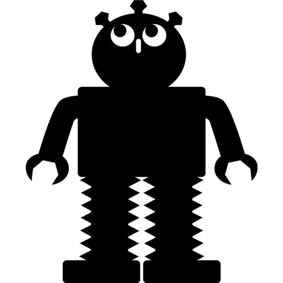 Ambiance-sticker Sticker ardoise Silhouette robot I