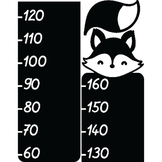 Ambiance-sticker Sticker ardoise toise renard + 4 craies liquides