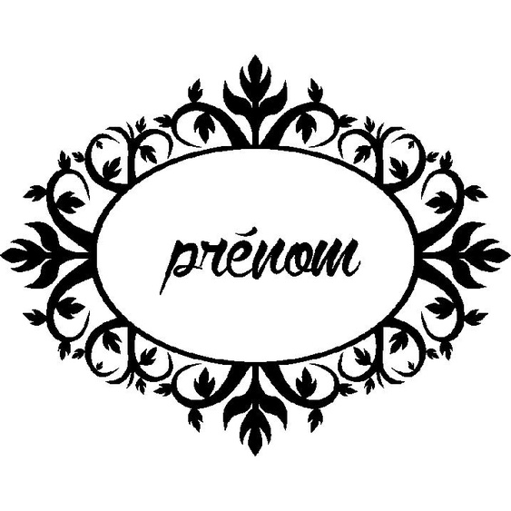 Ambiance-sticker Sticker prénom personnalisable Cadre