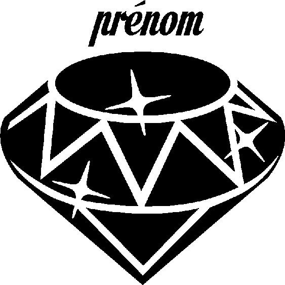 Ambiance-sticker Sticker prénom personnalisable Diamant