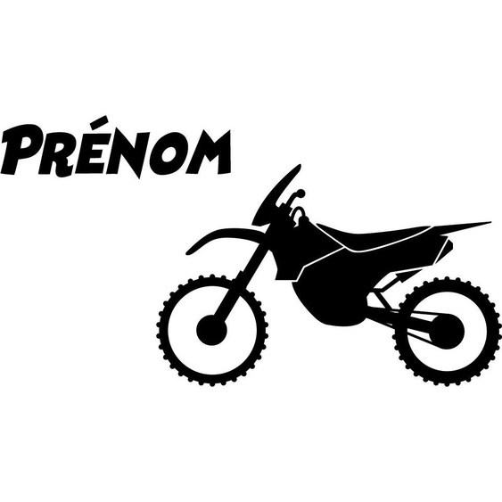 Ambiance-sticker Sticker prénom personnalisable et sa moto