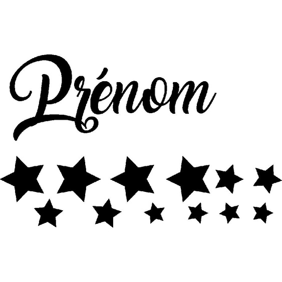Ambiance-sticker Sticker prénom personnalisable étoiles